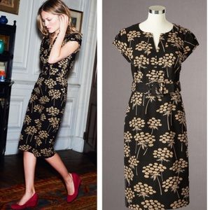 Boden notch neck dress in floral damask